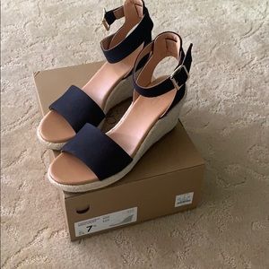 J. Crew canvas espadrille wedge sandals